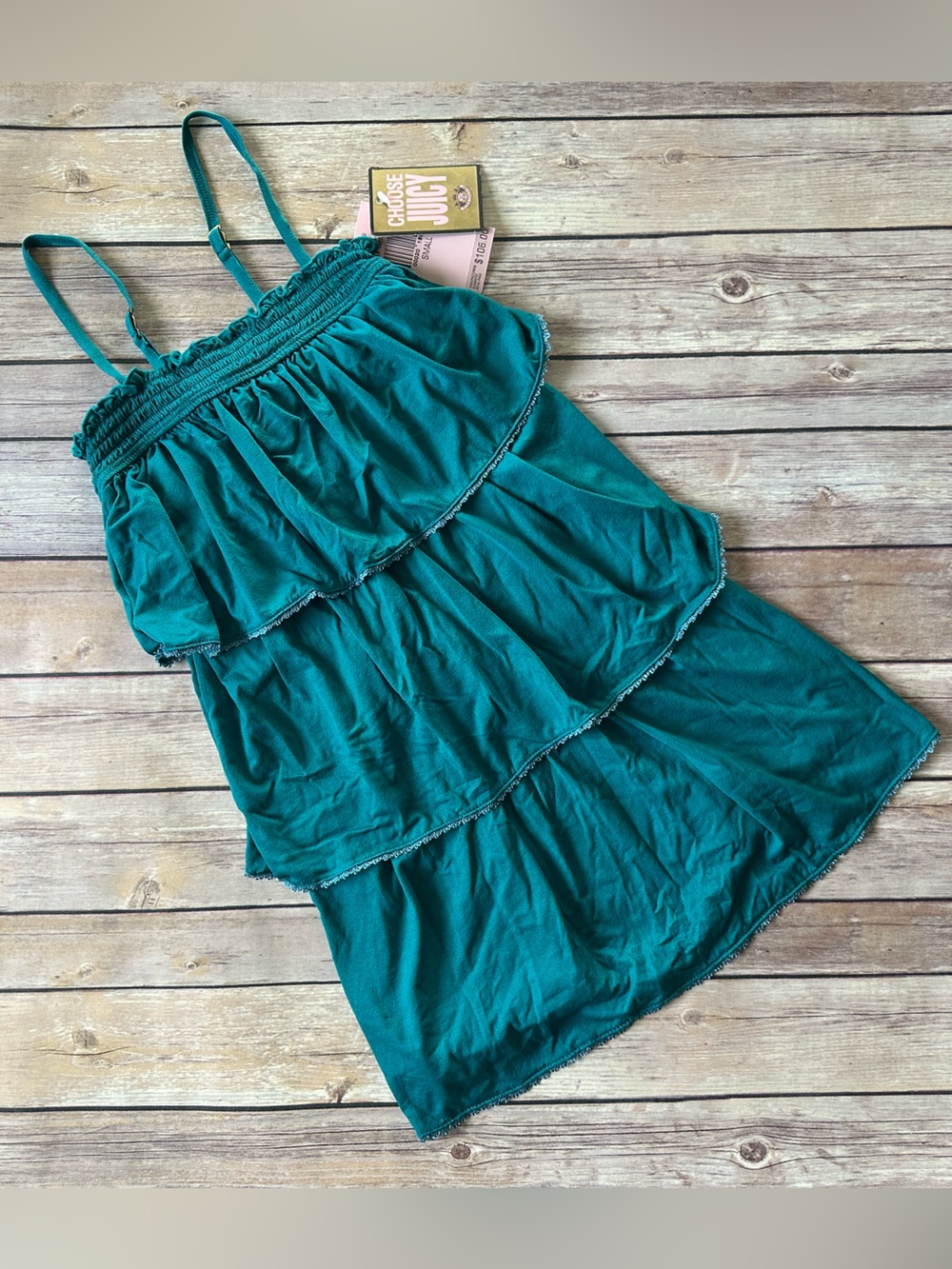 Juicy Couture Teal Tiered Dress